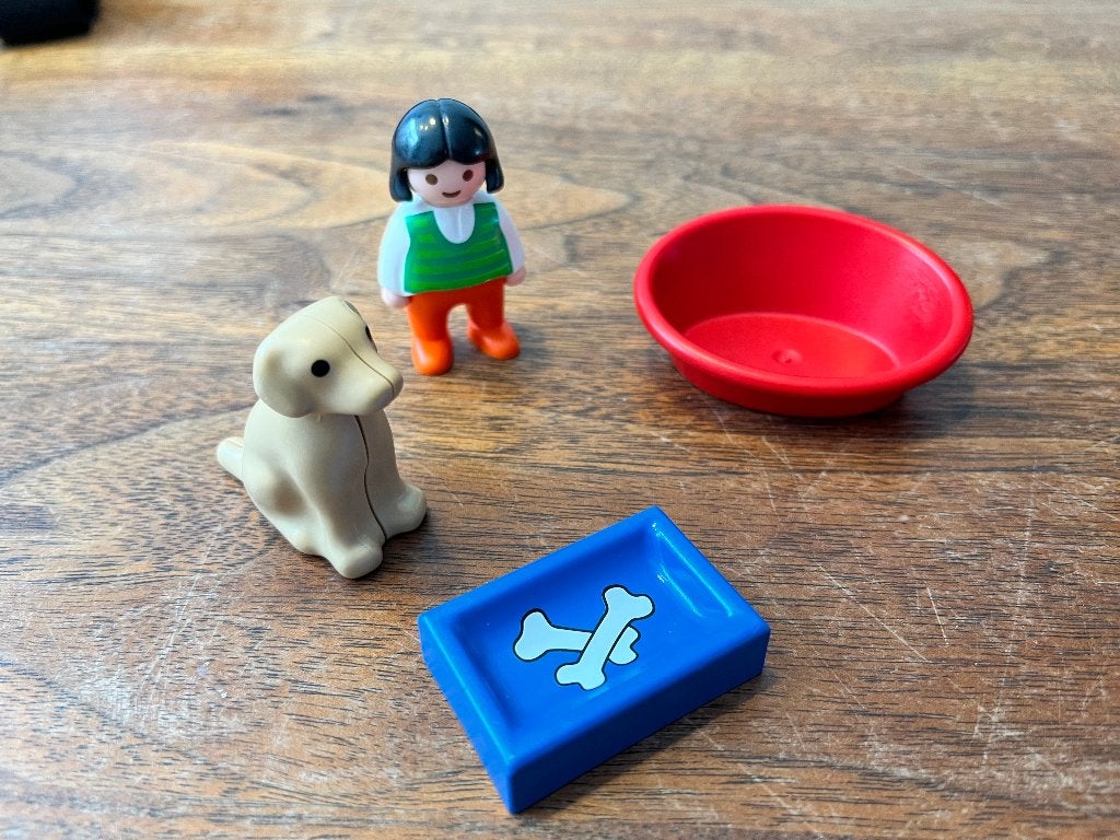 6796 Playmobil 123/ Junior Meisje met hond, Complete set, 1.2.3, Ophalen of Verzenden, Zo goed als nieuw