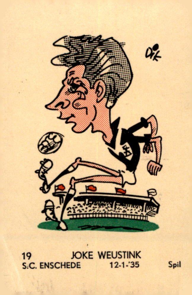 Sc. Enschede Joke Weustink nr 19 Monty Dik Bruynesteyn, Verzenden, Zo goed als nieuw, Overige binnenlandse clubs, Poster, Plaatje of Sticker