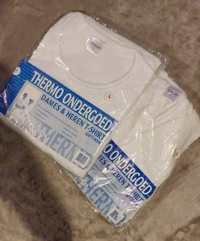2x Thermo Maat L Ondergoed Dames & Heren T-shirt Korte Mouw, Kleding | Heren, Ophalen of Verzenden, Wit, Hemd
