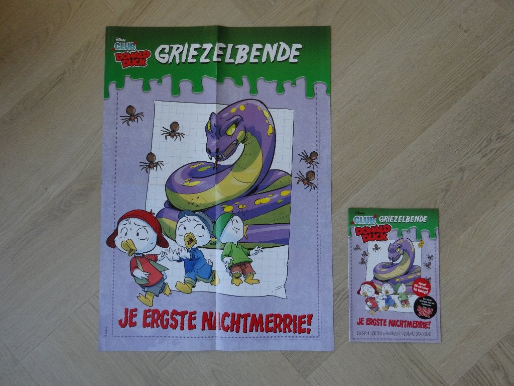 Strip en poster Donald Duck Club - Griezelbende (NIEUW), Eén stripboek, Ophalen of Verzenden, Nieuw