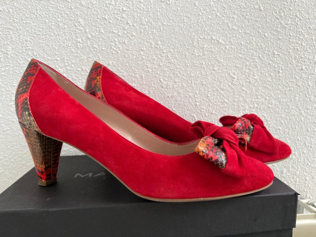 NIEUW Mauro Teci pumps suede leder rood 41, Mauro Teci, Pumps, Verzenden, Nieuw