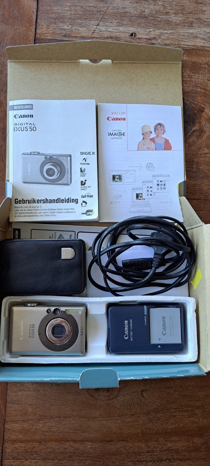Canon Digital IXUS 50 Compactcamera - Compleet in doos, Canon, Accu, Ophalen of Verzenden, Zo goed als nieuw