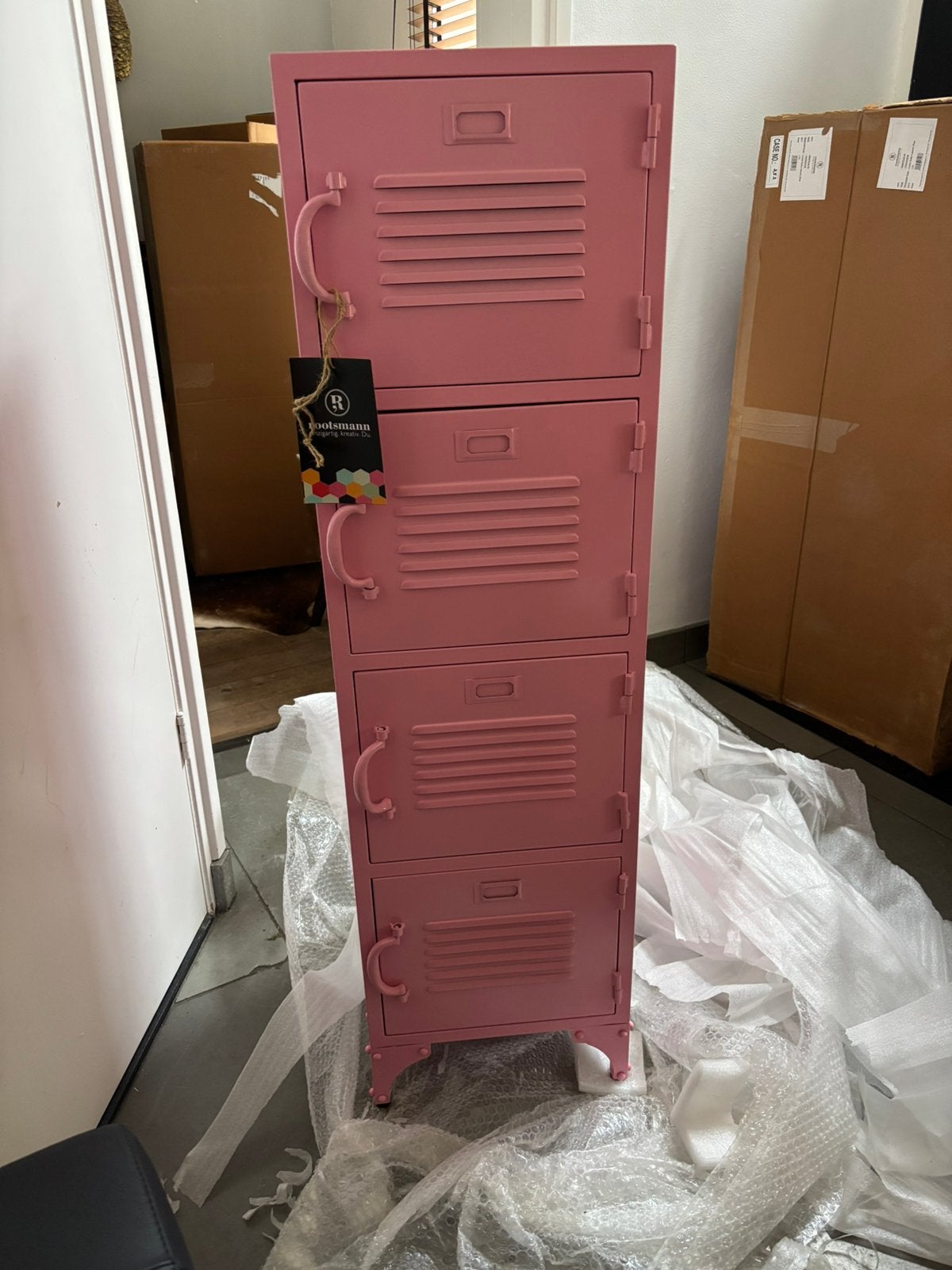 Rootsmann industriële Lockerkast roze pink locker 4 deuren, Ophalen, ., ., Nieuw