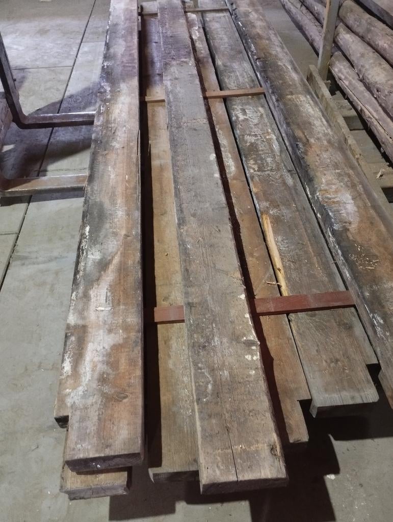 Houten vuren balken, Ophalen, Gebruikt, 250 cm of meer, Balken