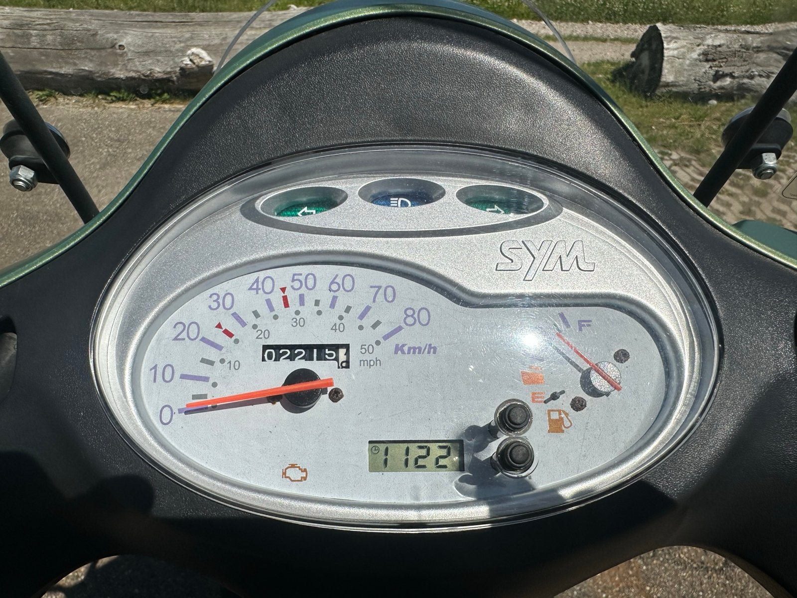 Sym Fiddle 2 Euro 5 Scooter - Groen, Ophalen, Gebruikt, Maximaal 45 km/u, Benzine