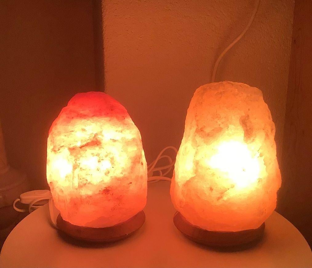 set van 2 Himalaya zoutlampen, Ophalen of Verzenden, Zo goed als nieuw, Minder dan 50 cm