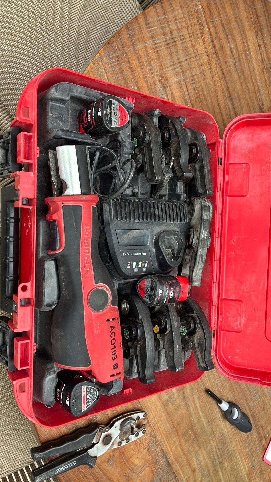 Novopress ACO103 complete set, Doe-het-zelf en Verbouw, Ophalen of Verzenden, Zo goed als nieuw, Kolomboormachine