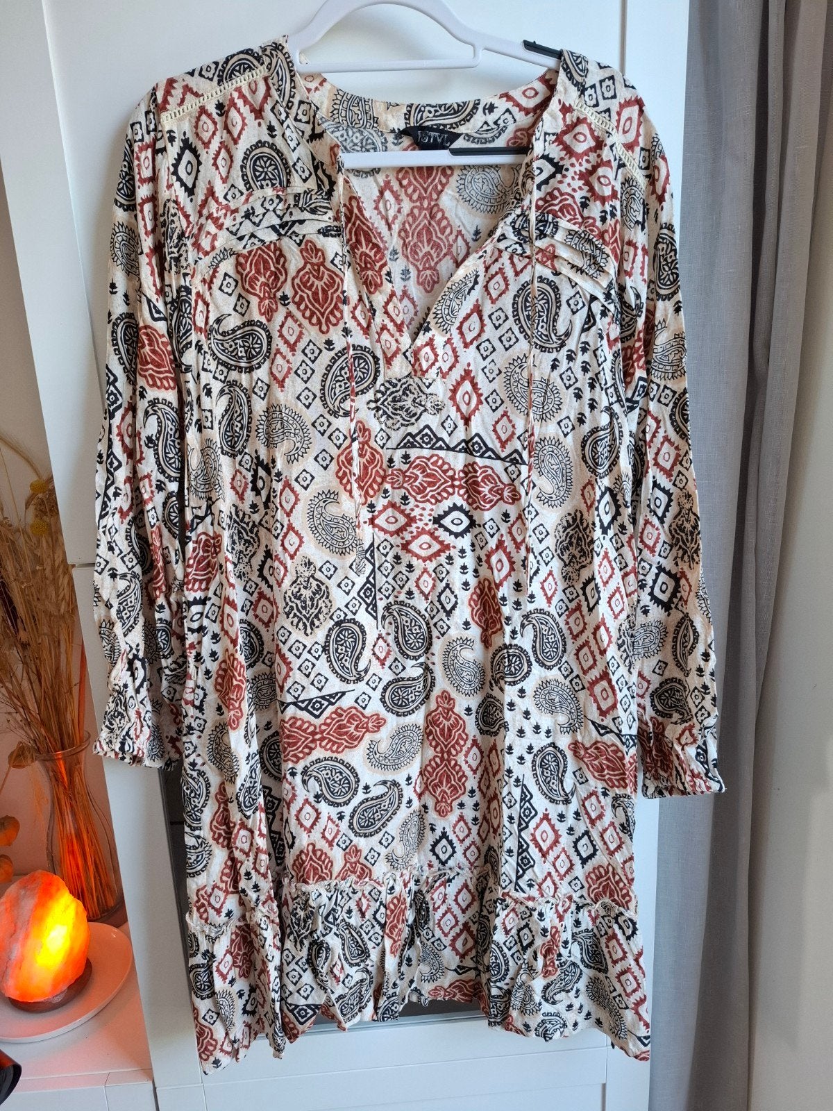 FSTVL boho tuniek jurk paisley print maat 52, FSTV, Ophalen of Verzenden, Zo goed als nieuw, Maat 46/48 (XL) of groter