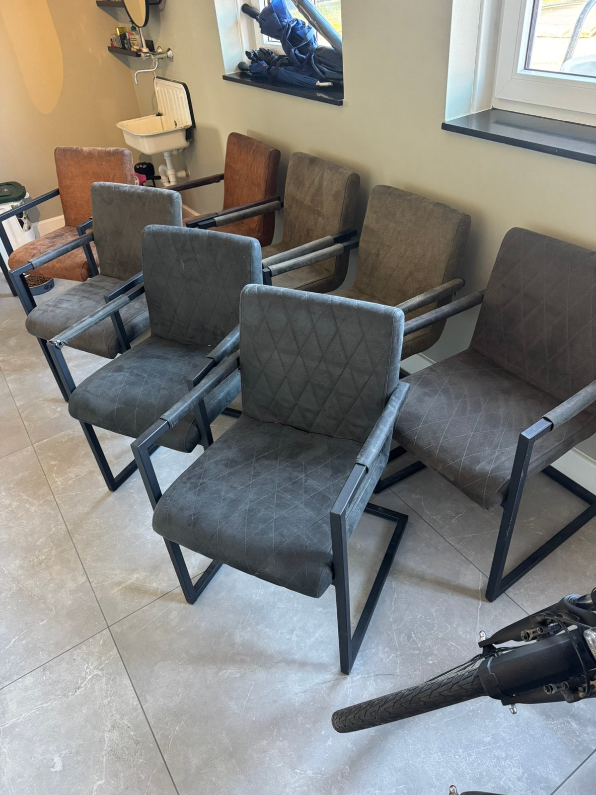 8 Eetkamerstoelen,, Huis en Inrichting, Stoelen, Ophalen, Gebruikt, Overige kleuren, Vijf, Zes of meer stoelen
