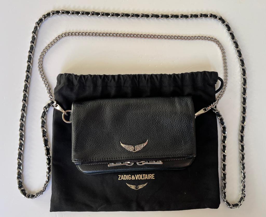 Zadig & Voltaire Rock Mini Clutch schoudertas, Ophalen of Verzenden, Gebruikt, Zwart, Schoudertasje