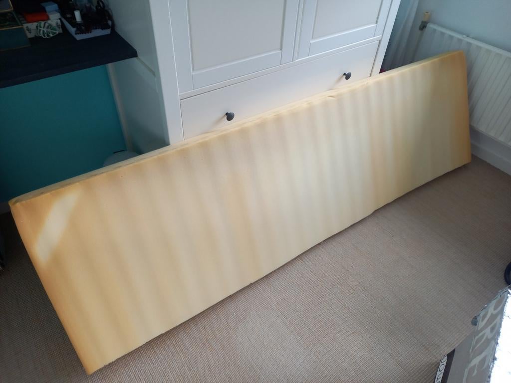 Schuimrubber 55x200x8 cm voor tuinbank, Ophalen