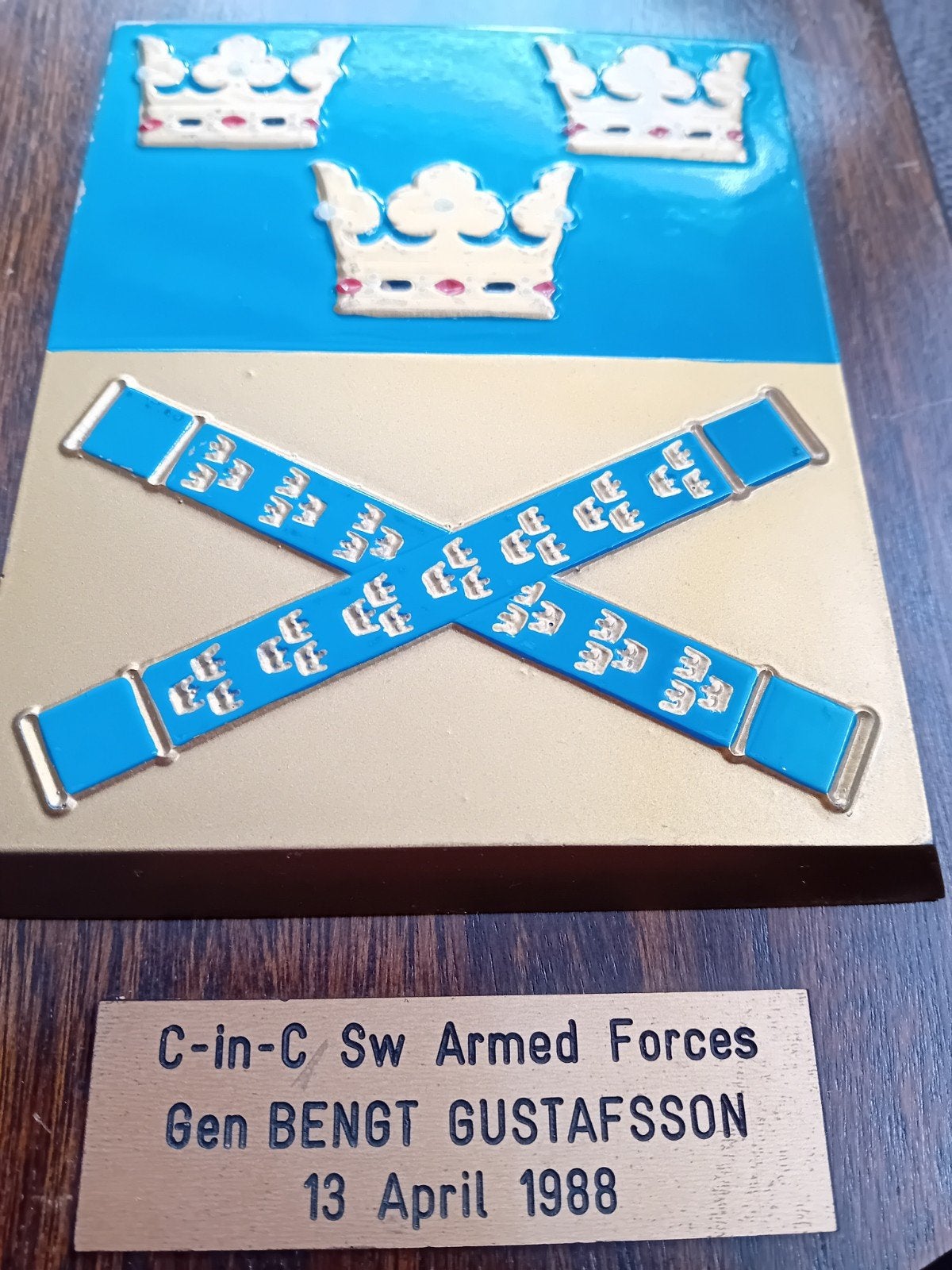 Militaire  /schiltje/plaquette Armed Forces, Verzamelen, Ophalen of Verzenden, Landmacht, Nederland