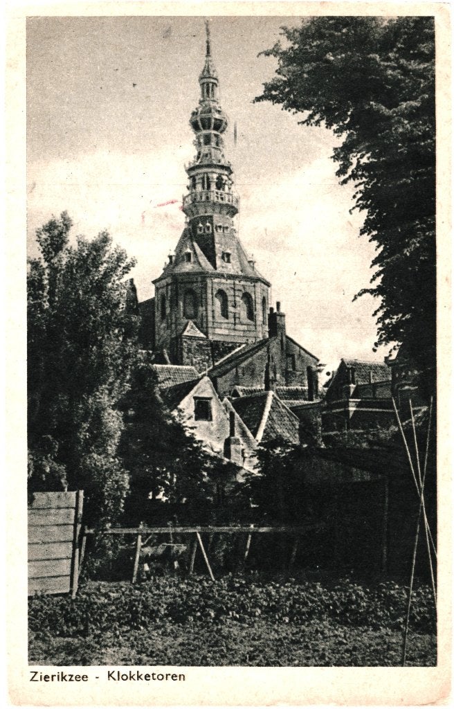 936170 Zierikzee Klokketoren 1949 Gelopen met zegel, Ophalen of Verzenden, 1940 tot 1960, Gelopen, Zeeland
