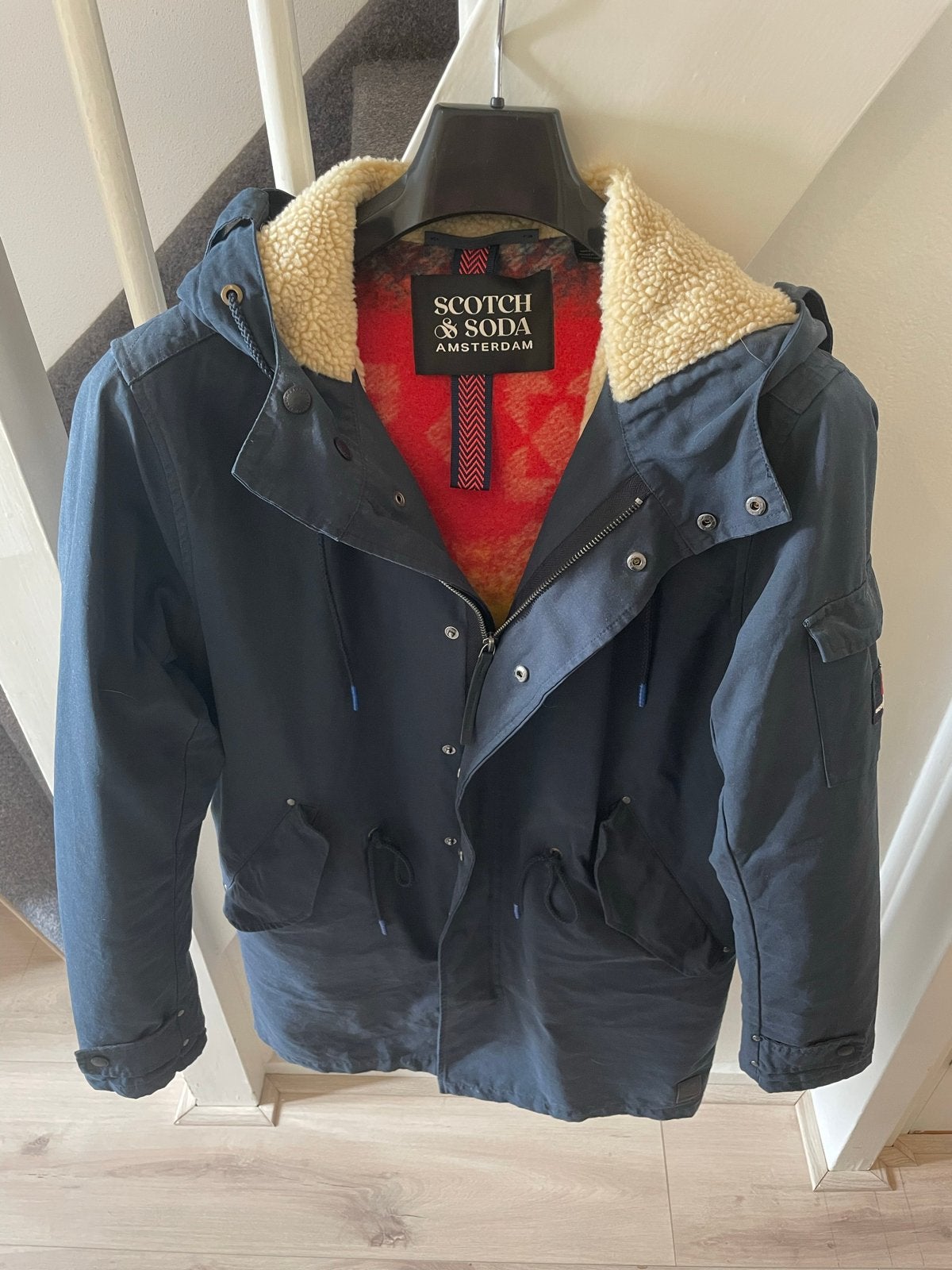 Scotch & Soda Parka - Maat S - Nieuw!, Ophalen of Verzenden, Nieuw, Maat 46 (S) of kleiner, Blauw