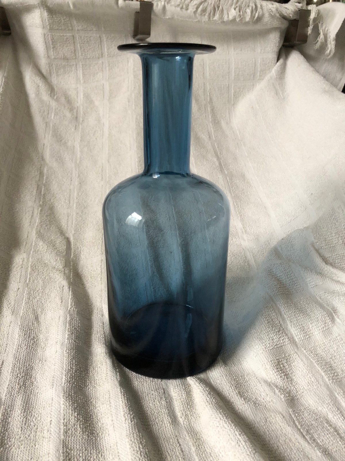 Blauwe vaas otto Brauer, Ophalen of Verzenden, Gebruikt, Blauw