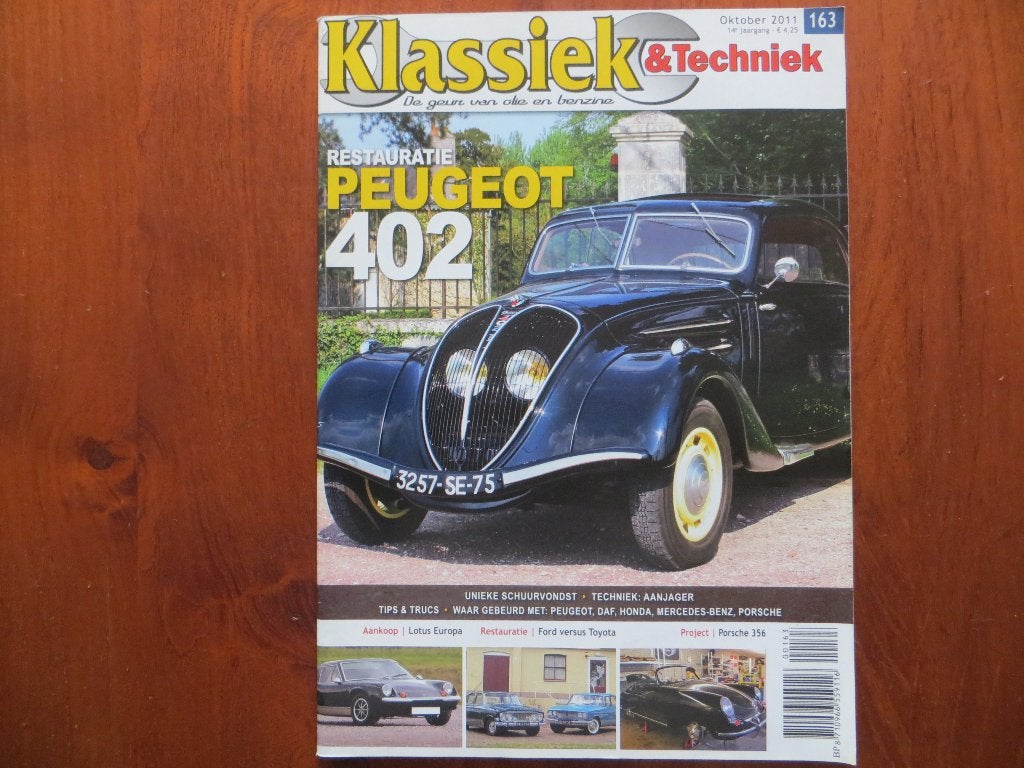 Klassiek & Techniek 163 Peugeot 402 CC, Lotus Europa, Ford, Ophalen of Verzenden, Nieuw, Ford