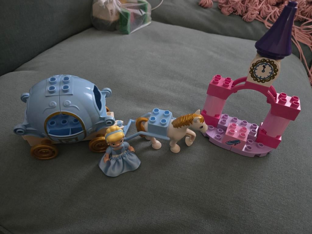 Duplo Assepoester complete set met koets, Kinderen en Baby's, Gebruikt, Ophalen of Verzenden, Complete set, Compleet