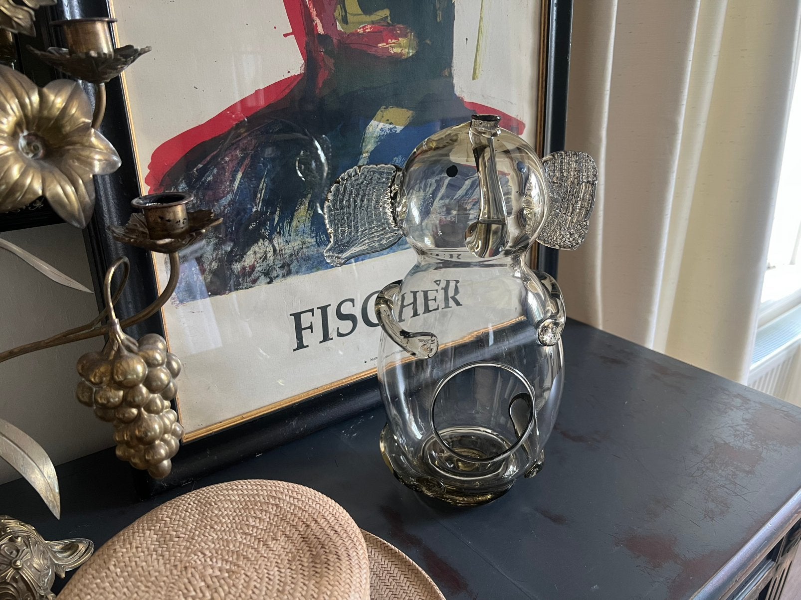 Vintage glazen olifantje - Murano stijl, Ophalen of Verzenden