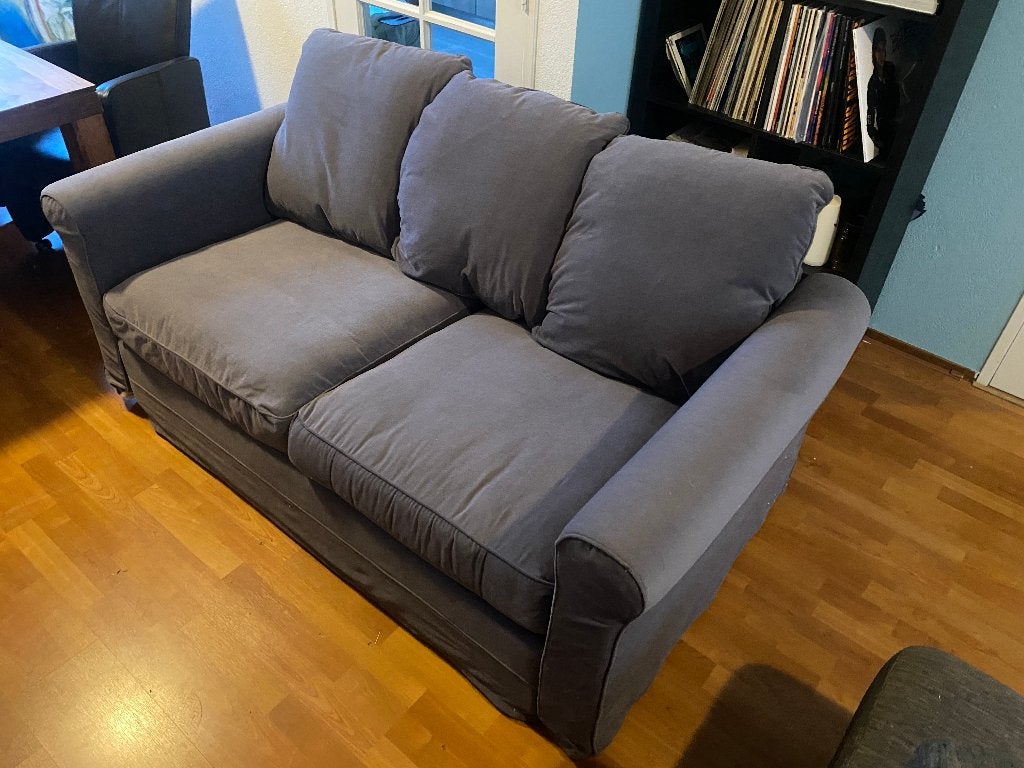 EKTORP 2-zitsbank, Hakebo grijs, Huis en Inrichting, Banken | Sofa's en Chaises Longues, Ophalen, Gebruikt, 150 tot 200 cm, 75 tot 100 cm