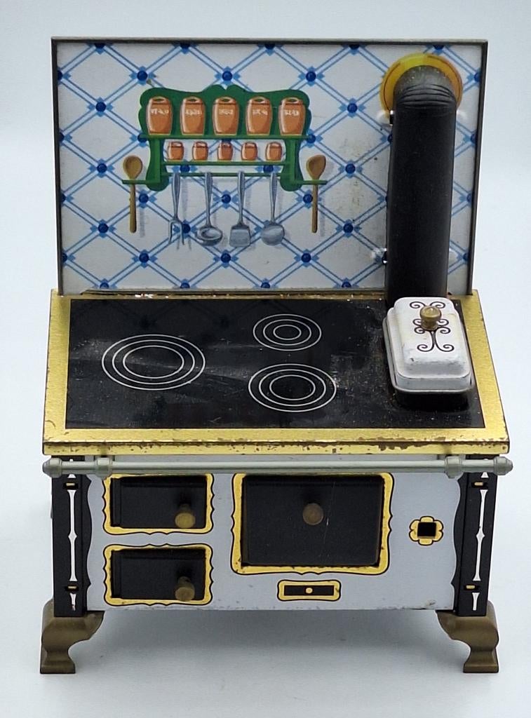 Fornuis met oven van blik voor het poppenhuis, Ophalen of Verzenden, Zo goed als nieuw, Poppenhuis