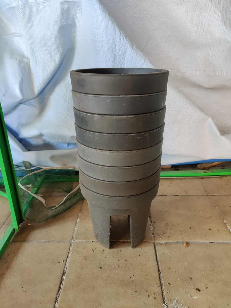 8 plantenbak voor over balkon/ balkonbak. Grijs/ zwart (M50), Tuin en Terras, Ophalen, Kunststof, Gebruikt, Minder dan 30 cm