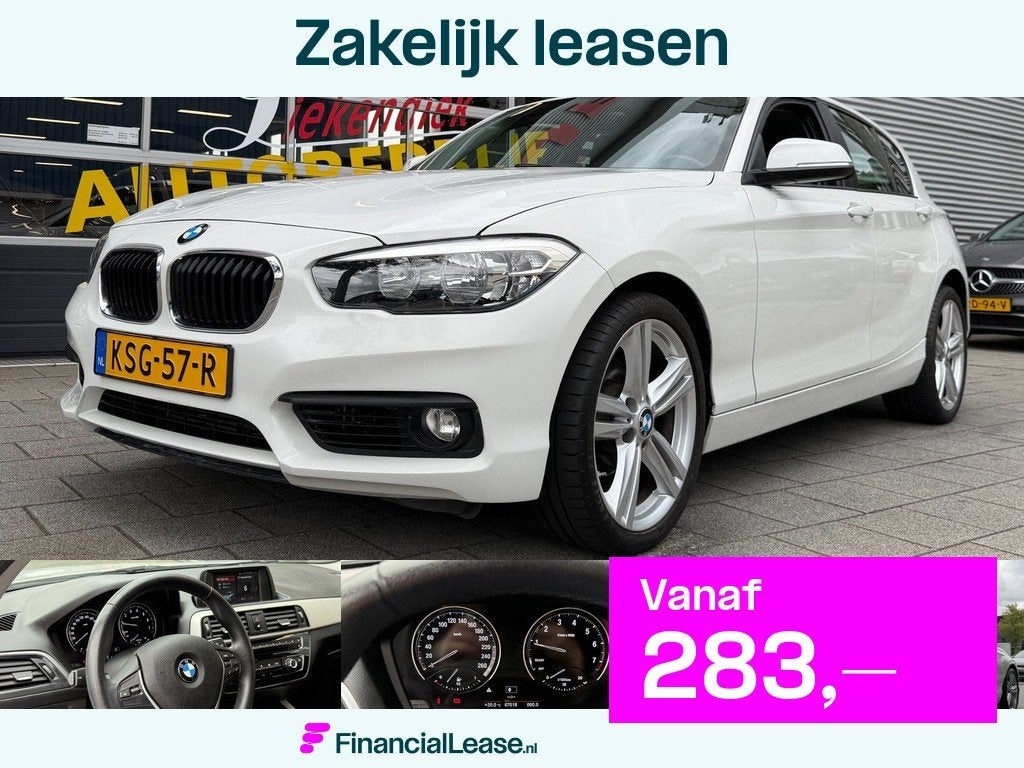 BMW 1-serie 118i 5Drs - 47.000 KM I Navigatie / Apple CarPla, Dealer onderhouden, Wit, Origineel Nederlands, Bedrijf