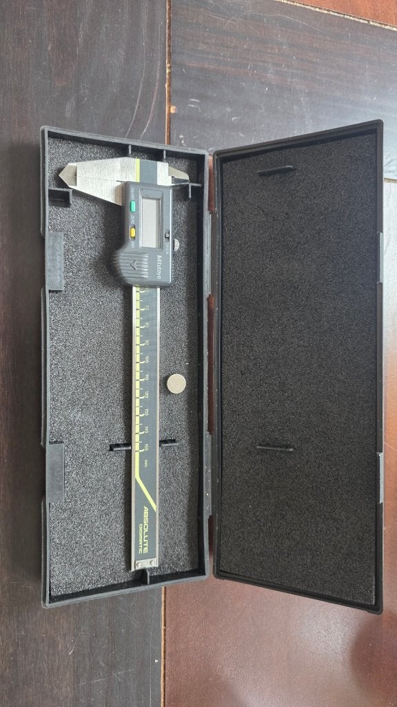 Set van 2 Originele Mitutoyo Schuifmaten  ABSOLUTE + Analog, Doe-het-zelf en Verbouw, Ophalen of Verzenden, Zo goed als nieuw