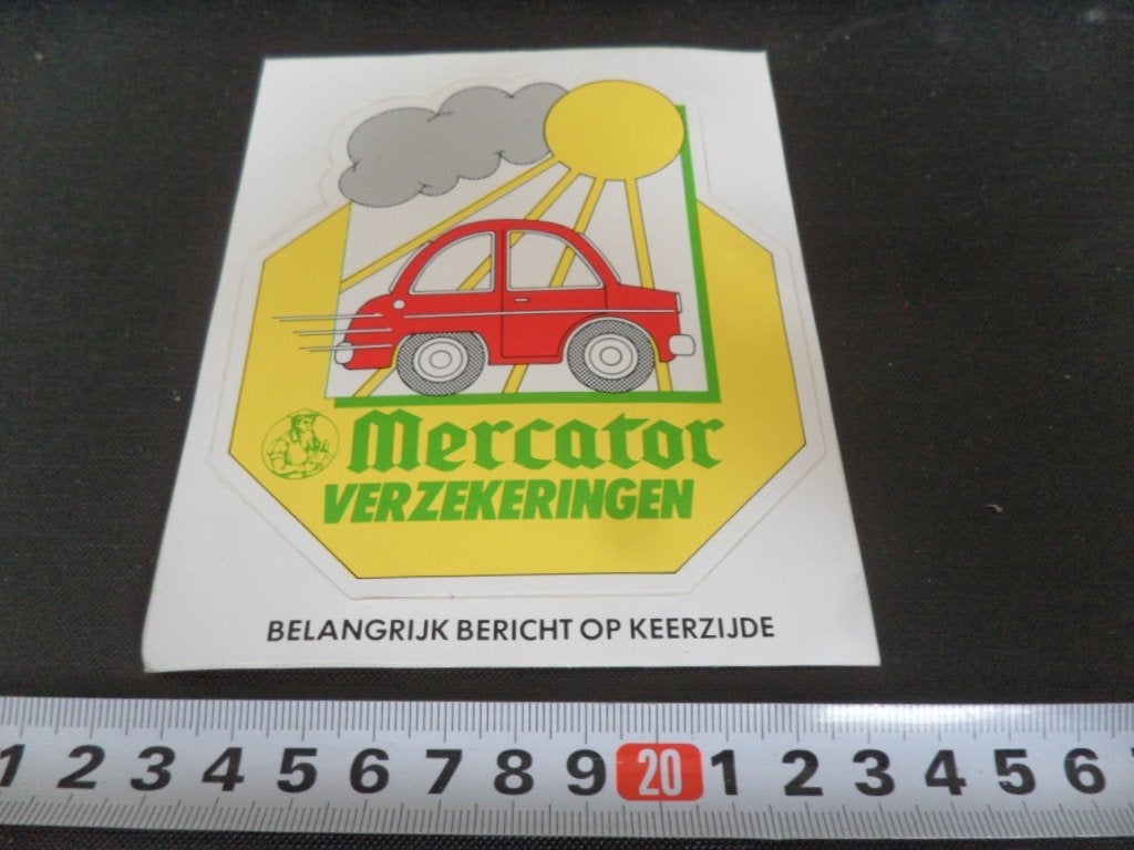 sticker strip auto - MERCATOR verzekeringen *, Ophalen of Verzenden, Zo goed als nieuw