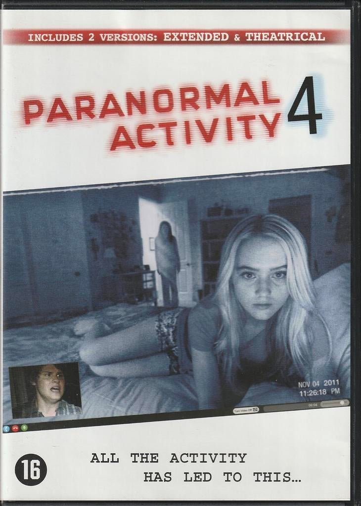Paranormal Activity 4 (2012) NL DVD, Cd's en Dvd's, Dvd's | Horror, Vanaf 16 jaar, Ophalen of Verzenden, Zo goed als nieuw