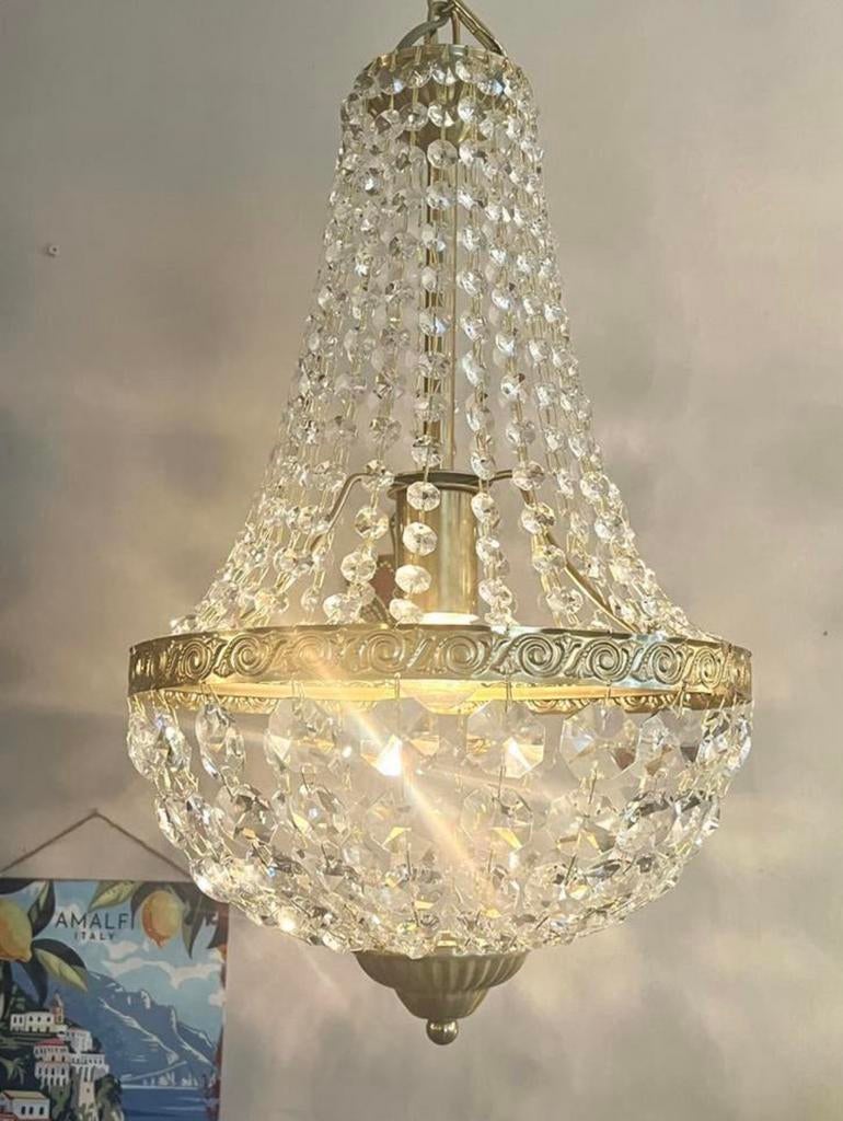 10 stuks zakkroonluchter kroonluchter hanglamp vintage stijl, Huis en Inrichting, Lampen | Kroonluchters, Baak, Ophalen of Verzenden