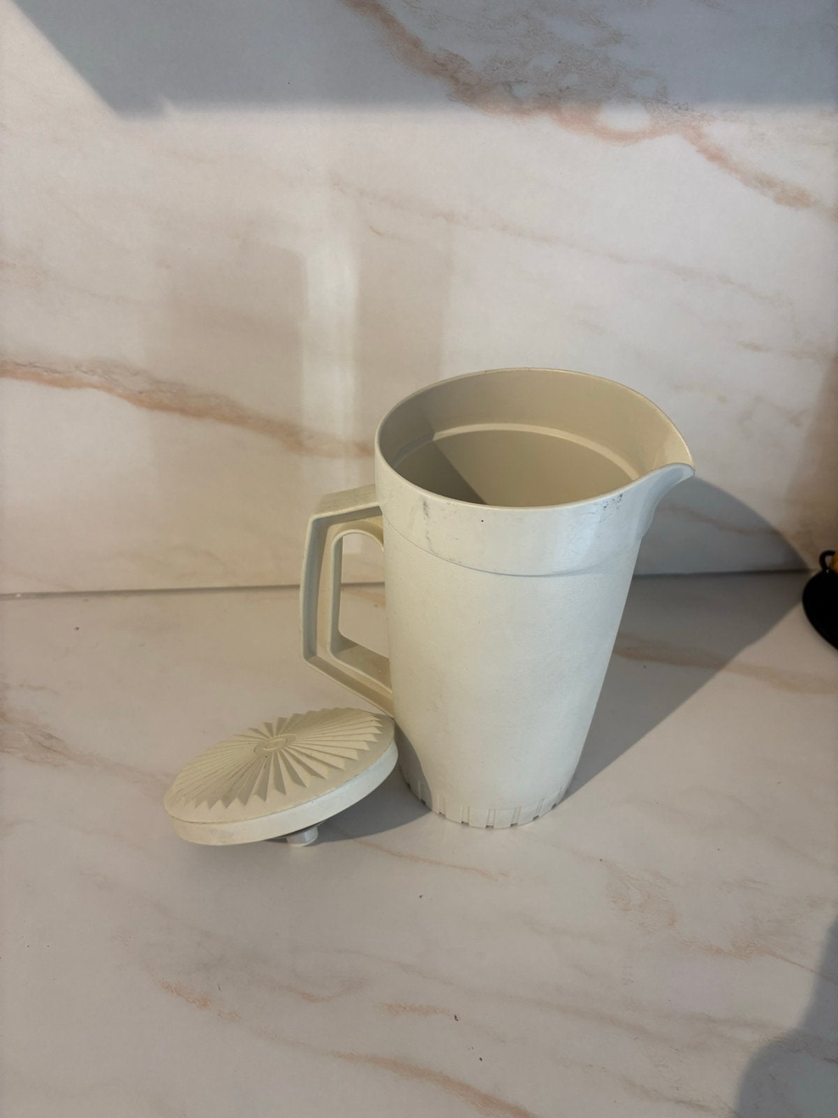 Tupperware kan 1 liter - Vintage, Gebruikt, Beker of Kan, Ophalen of Verzenden, Met deksel