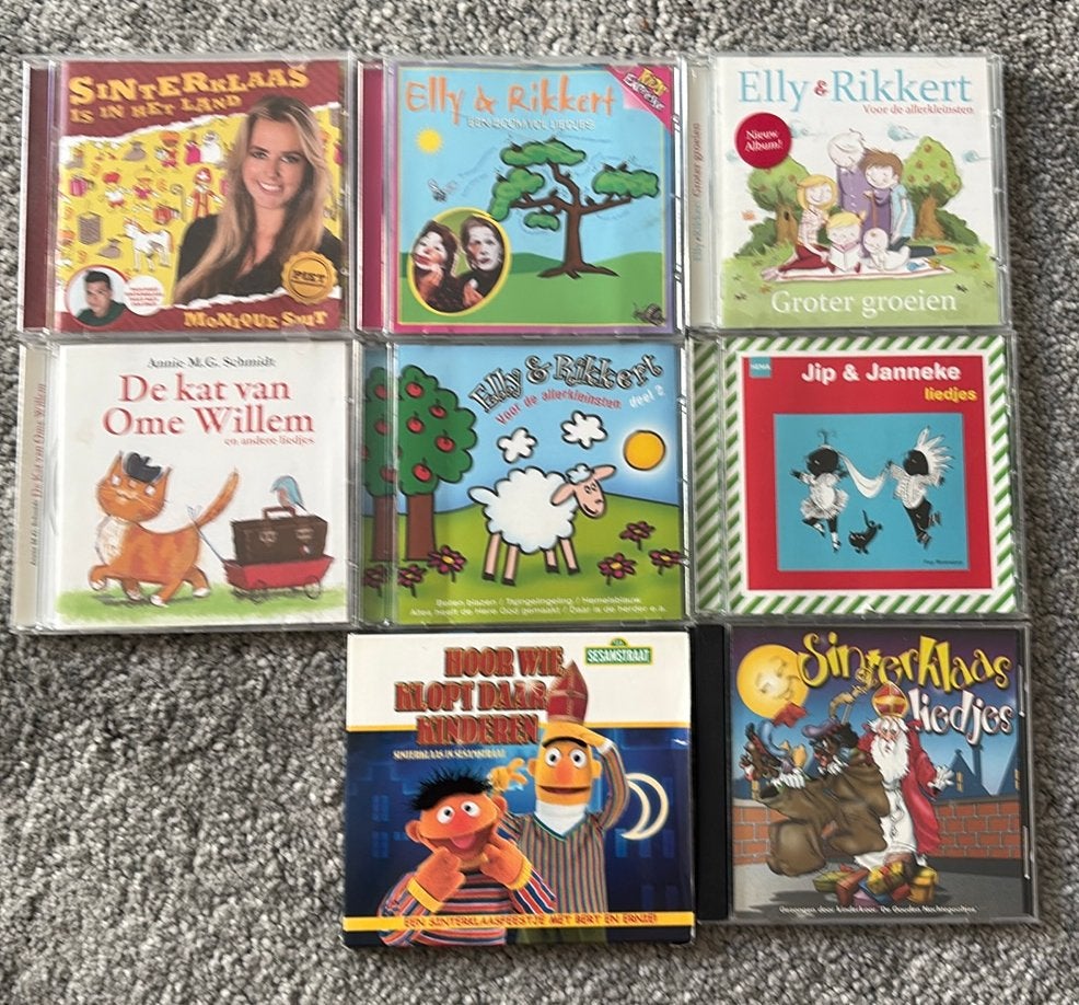 8 cd’s kinderliedjes Sinterklaas, Elly & Rikkert, Cd's en Dvd's, Cd's | Kinderen en Jeugd, Ophalen of Verzenden, Zo goed als nieuw