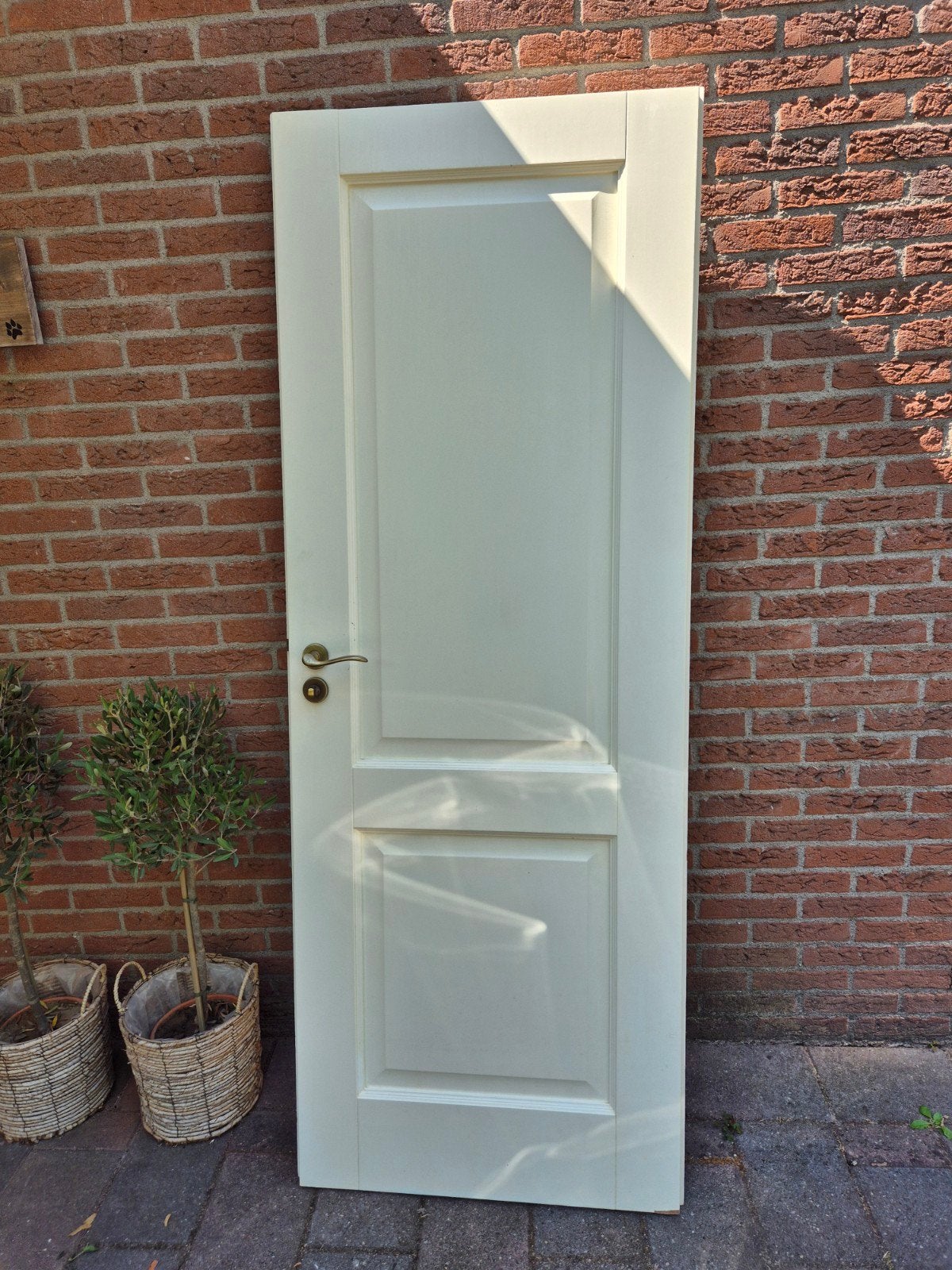 Gratis. 2x Opdekdeur 209x73cm, links- en rechtsdraaiend, Minder dan 80 cm, Ophalen of Verzenden, Zo goed als nieuw, 200 tot 215 cm