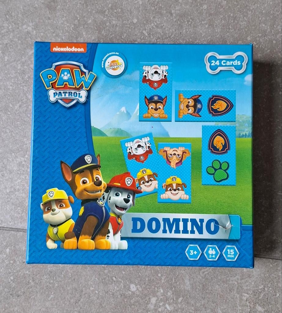 Paw Patrol Domino 24 kaarten, Drie of vier spelers, Ophalen, Gebruikt, Nickelodeon