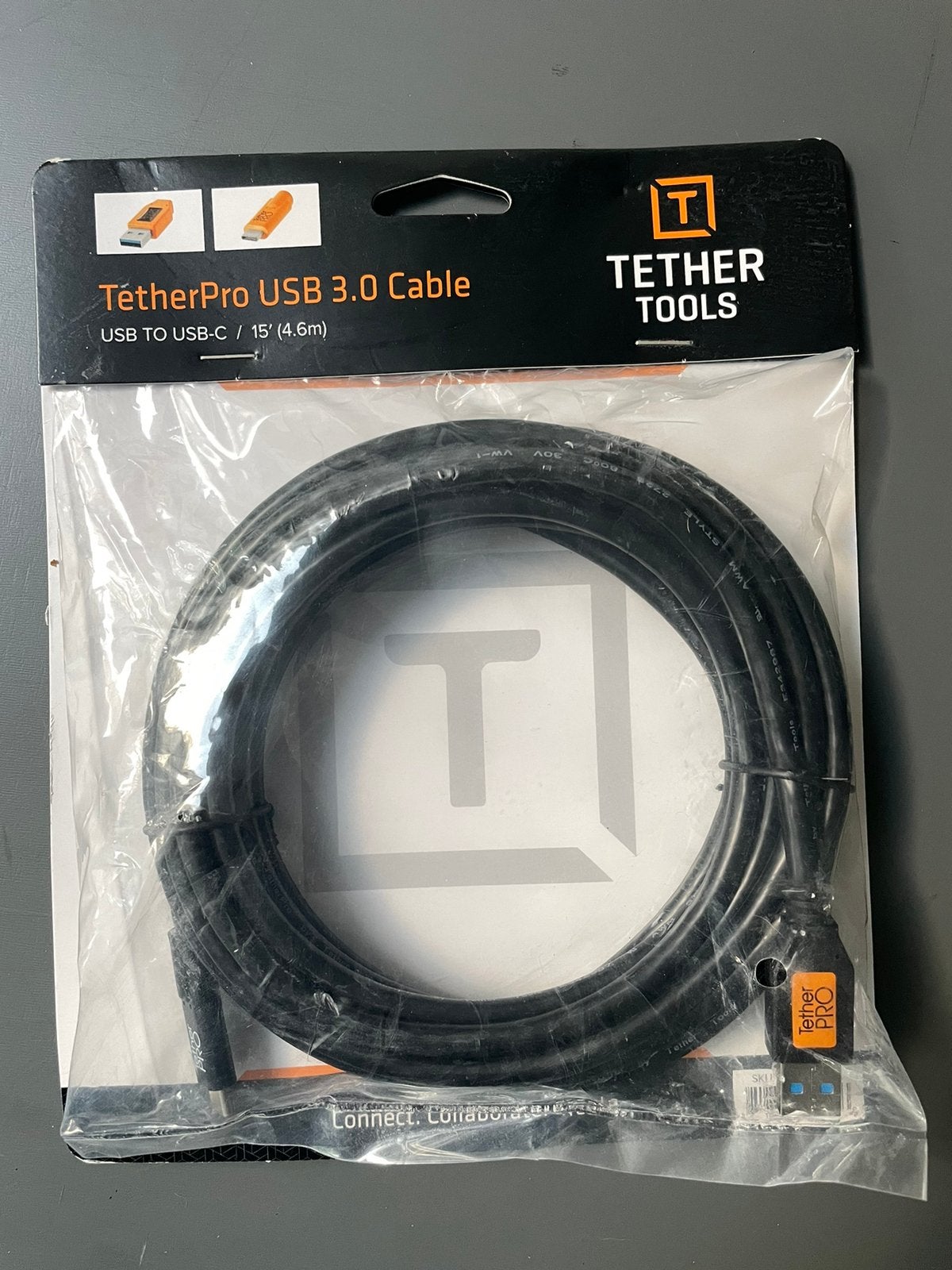 Tether Tools TetherPro USB 3.0 naar USB-C kabel, 4,6m, Ophalen of Verzenden, Nieuw, Minder dan 2 meter, Overige kabels