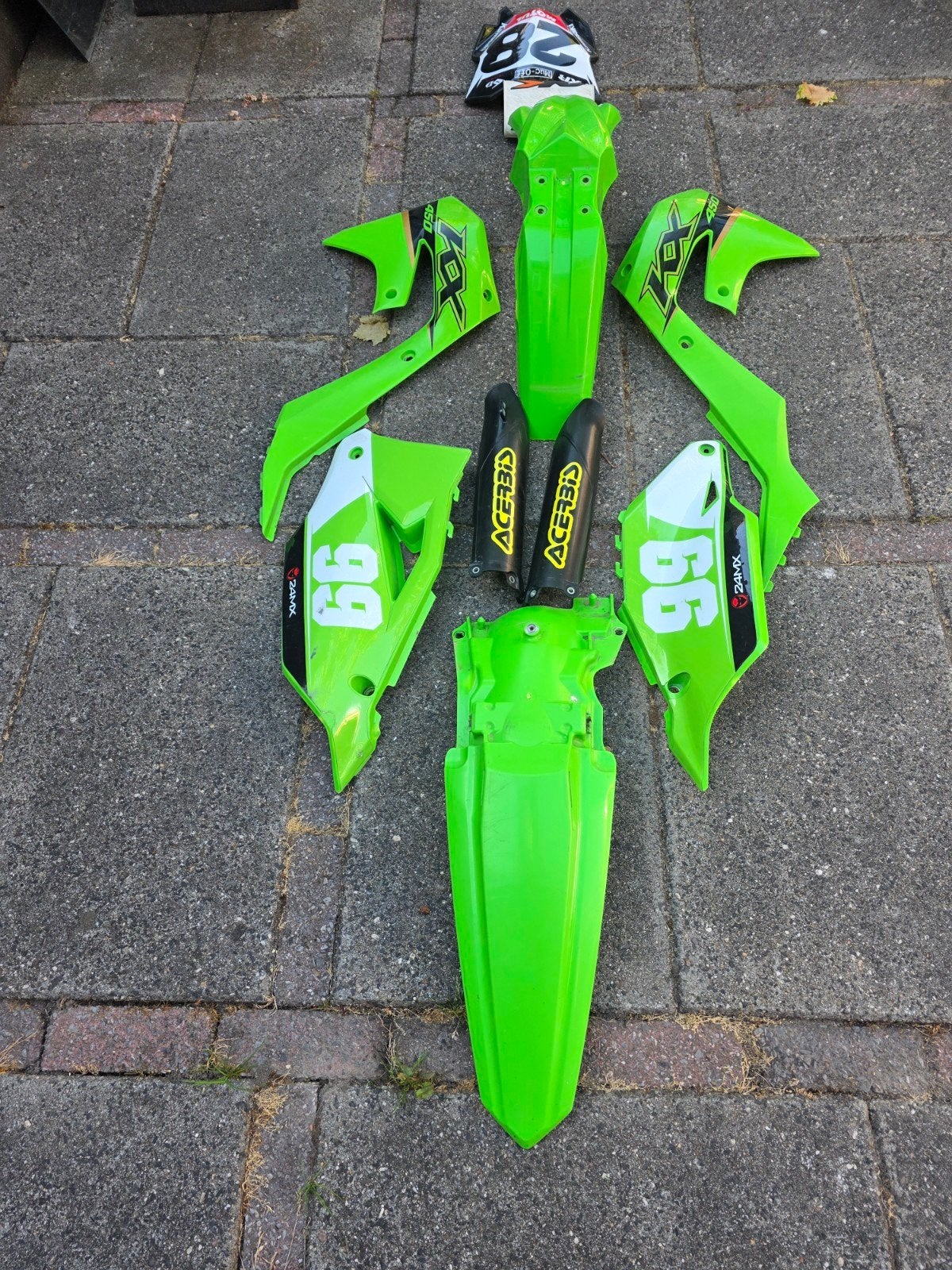 kawasaki kx250f of kx450f  plastic set komt van een 2023 af, Motoren, Ophalen of Verzenden, Gebruikt