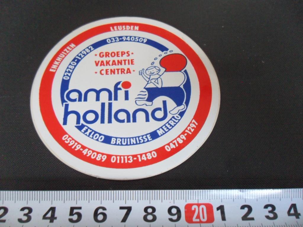 sticker AMFI Holland Enkhuizen Leusden Exloo Bruinisse Meerl, Verzamelen, Stickers, Zo goed als nieuw, Ophalen