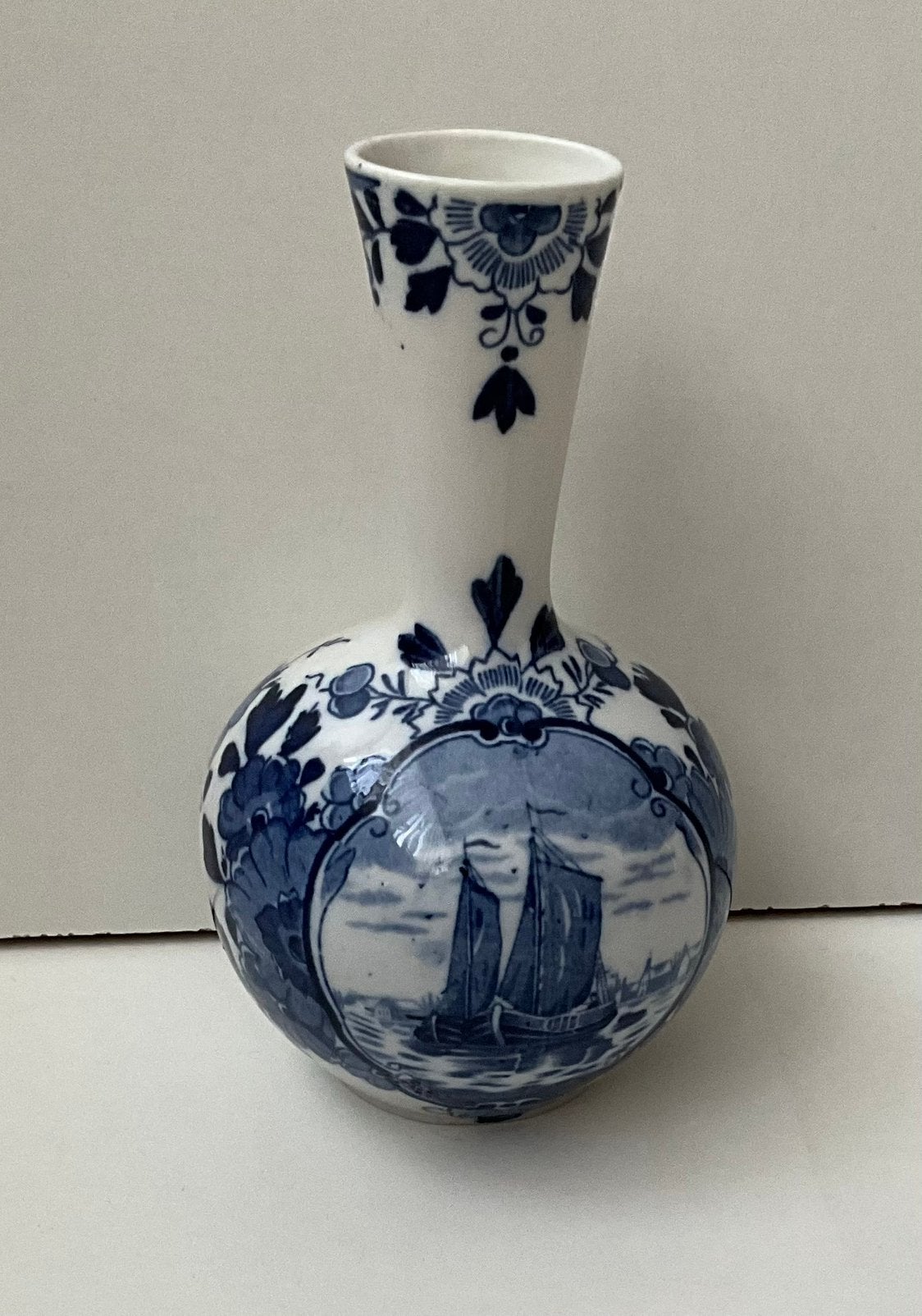 Prachtig Delftsblauw bolvaasje, Antiek en Kunst, Ophalen