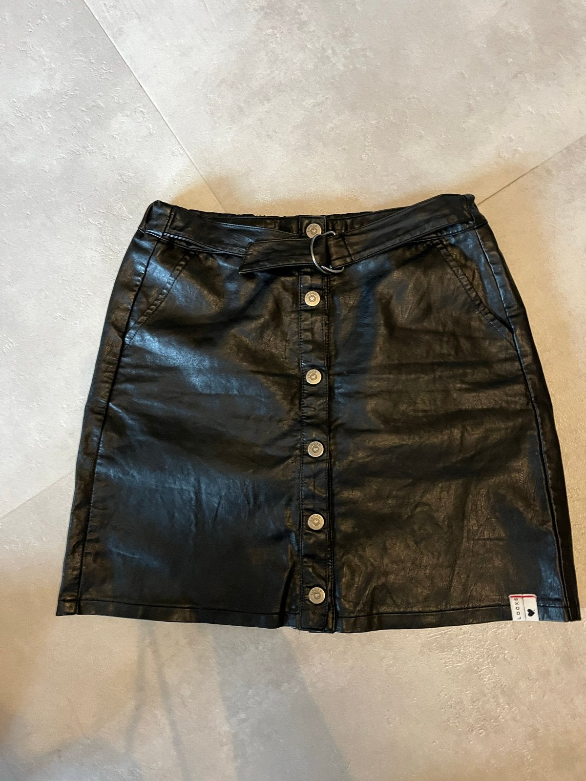 Looxs Revolution Zwart Lederlook Rokje 158/164, Ophalen of Verzenden, Zo goed als nieuw, Meisje, Jurk of Rok