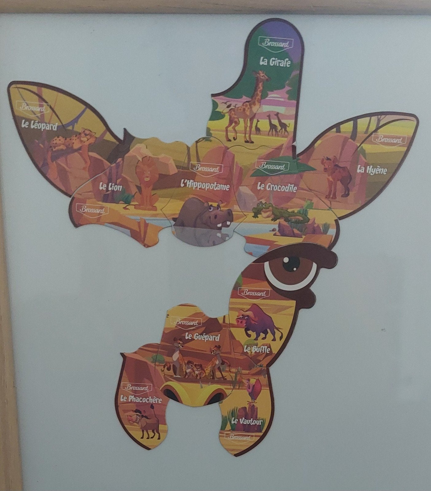 Gezocht/ruilen: Brossard Dieren Puzzel - Afrikaanse Safari, Ophalen of Verzenden, Minder dan 10 stukjes, Nieuw, 6 jaar of ouder