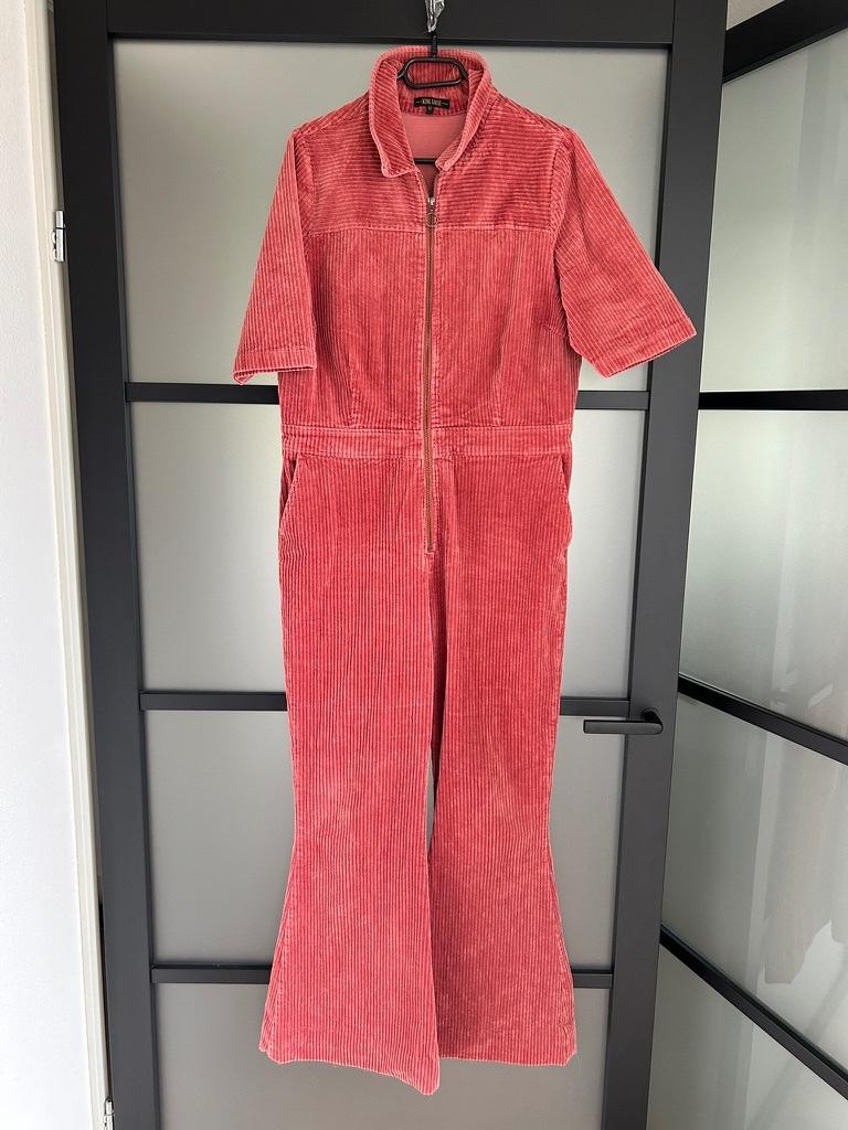 King Louie maat XL corduroy roze jumpsuit broekpak 2651