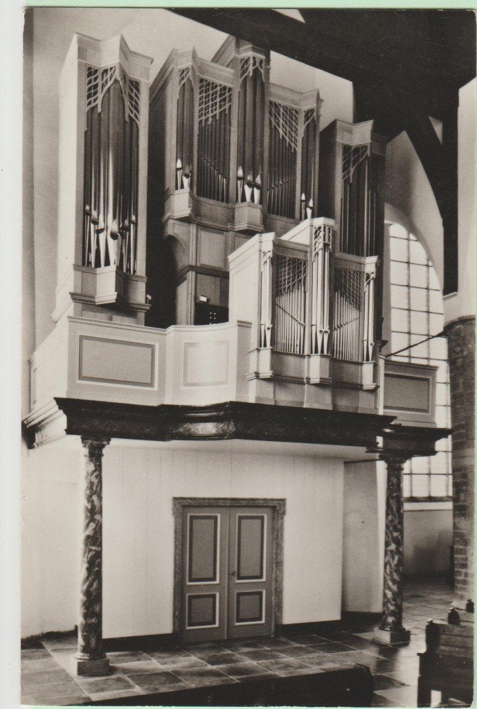 3x Oude Tonge Interieur NH Kerk.1967-orgel-koor en overzicht, Ophalen, 1960 tot 1980, Ongelopen, Zeeland