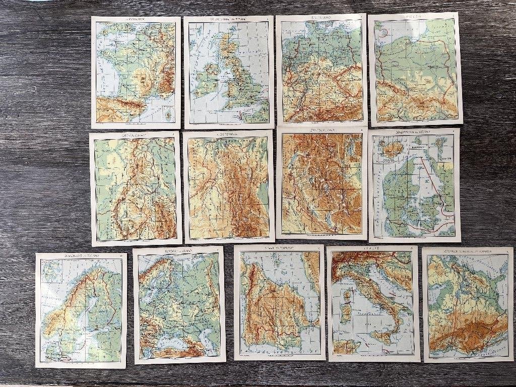King Tonnema landkaartjes, Overige supermarkten, Ophalen of Verzenden