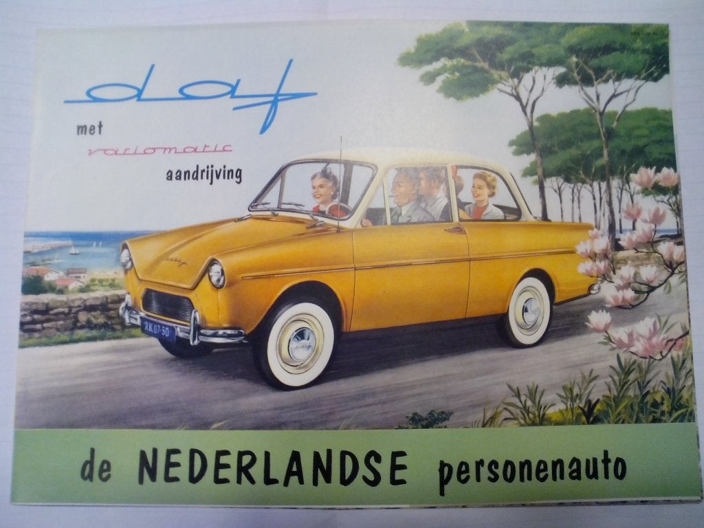 DAF 600 eerste brochure folder 1959 Charles Burki, Boeken, Ophalen of Verzenden, Overige merken