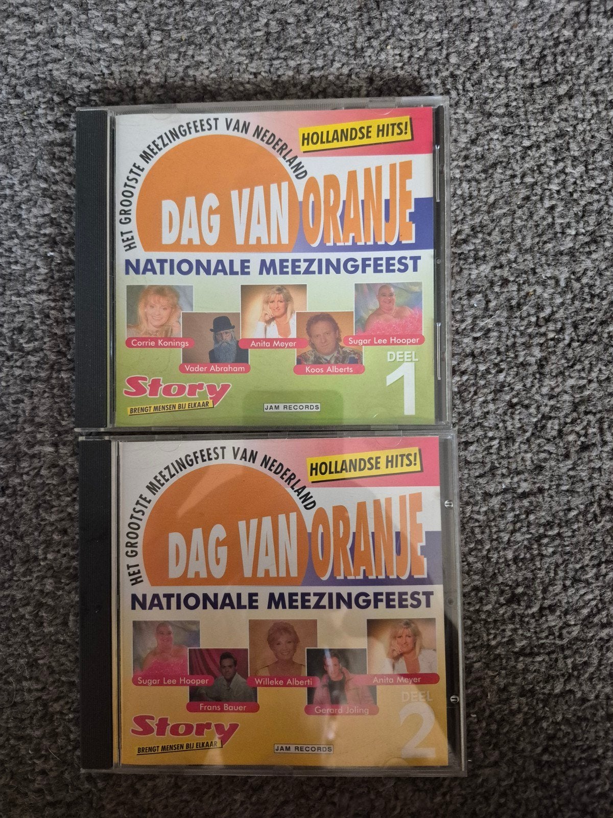 Dag van Oranje Nationale Meezingfeest Deel 1 & 2 CD's, Gebruikt, Ophalen of Verzenden, Levenslied of Smartlap, Verzamelalbum
