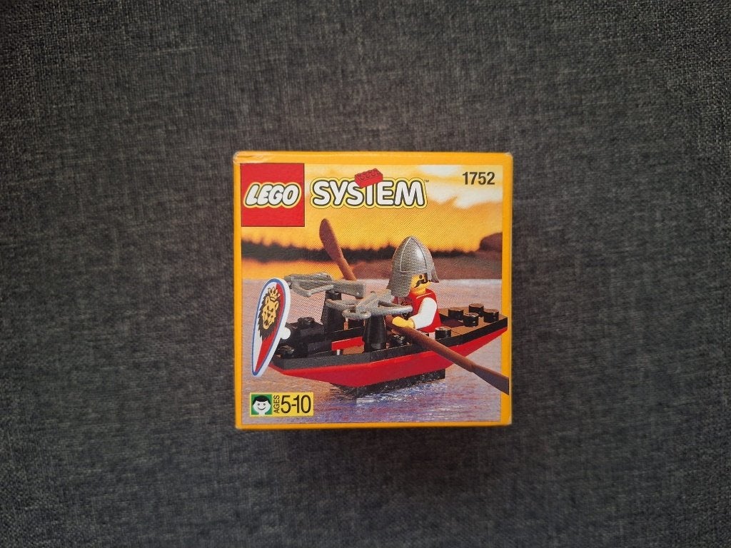 Nieuw in doos - Vintage Lego Set - Ridder Roeiboot - 1752, Lego, Nieuw, Ophalen of Verzenden, Compleet