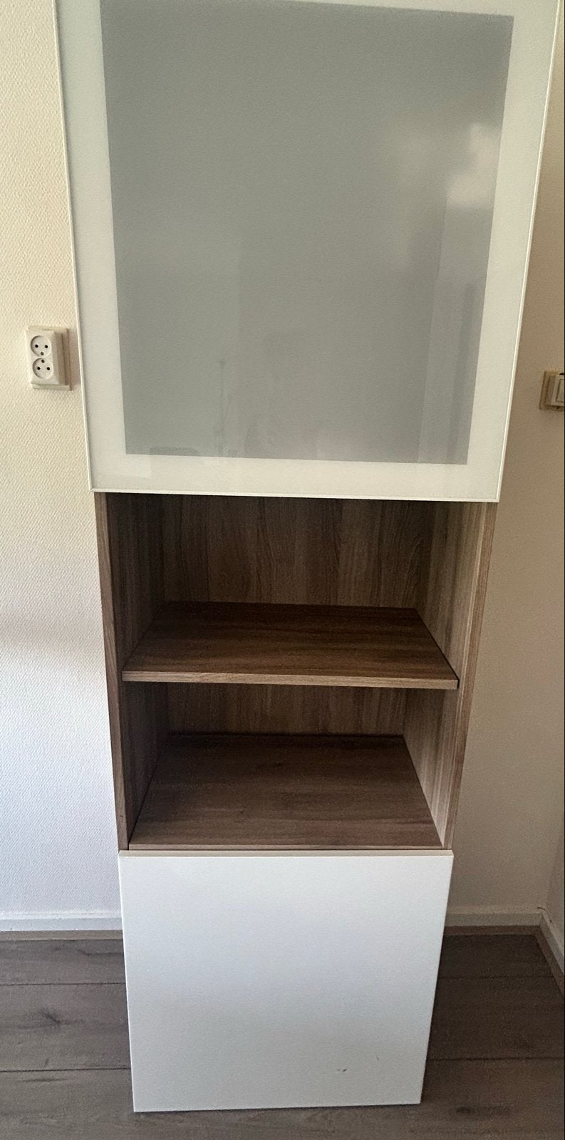 Set van TV-meubel en hoge kast, Ophalen, Gebruikt, 200 cm of meer, 150 tot 200 cm