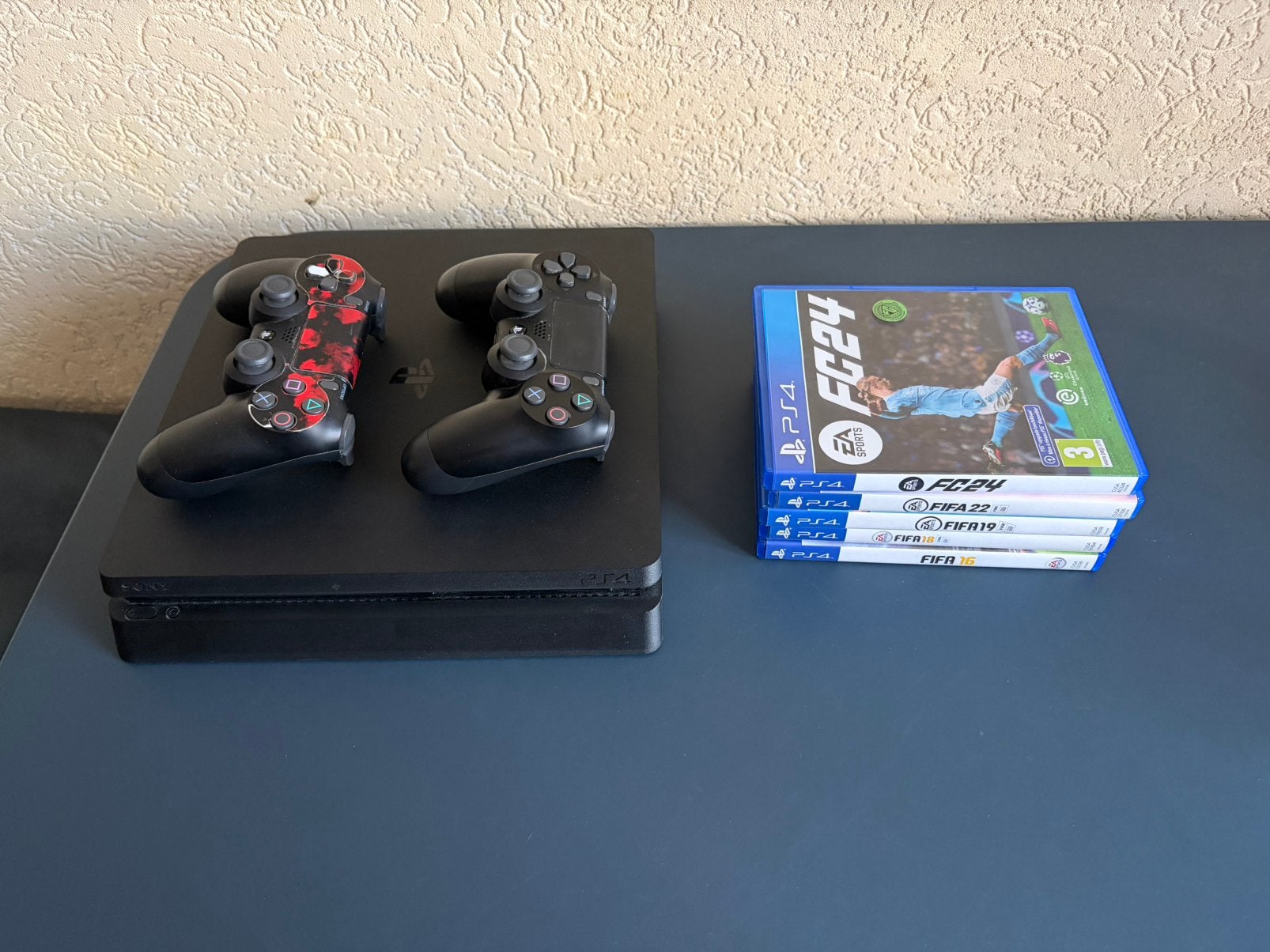 Playstation 4 Slim 500 GB, Ophalen, Met 2 controllers, Slim, 500 GB