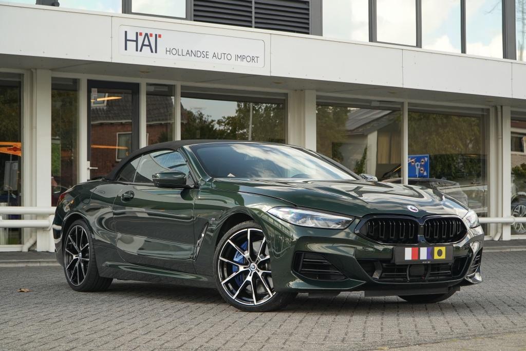 BMW 8 Serie 840i X Drive I M-sport I ACC I Sanremo groen, Auto's, Automaat, Gebruikt, Cabriolet, Lichtsensor