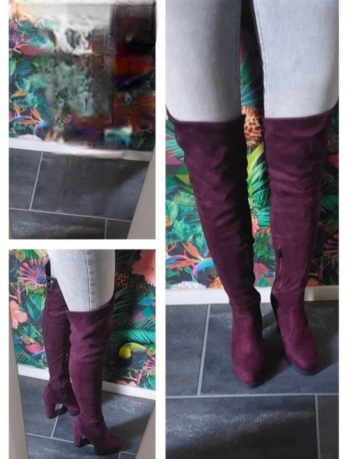 Overknee laarzen, Kleding | Dames, Ophalen of Verzenden, Zo goed als nieuw, Overige kleuren, Hoge laarzen